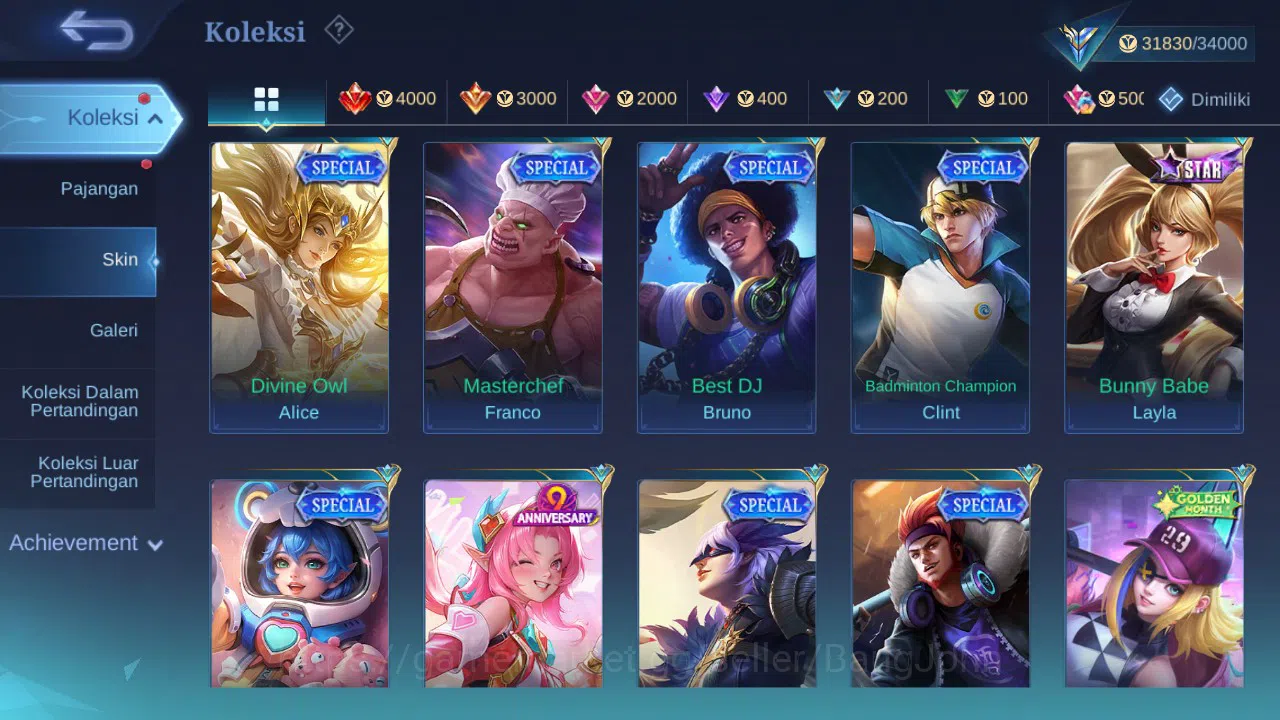 Mobile Legends: Bang Bang Accounts GLOBAL Hero 110 Skin 144 | CC Nata | Seiya Badang  image 7