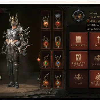 Diablo Immortal Accounts Others EU - Aranoch | 60 (620) Warlock - Slinger | CR 36607 | Reso 375 | Inverno II |Duskprowler Lv