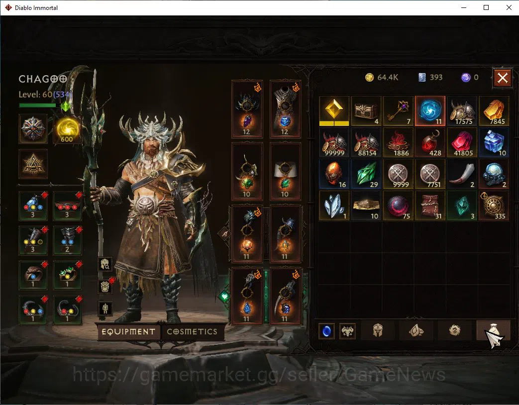 Diablo Immortal Accounts Oce - azmodan|Lv60 (534)|Druid|34K CR|Reso 600| Pa image 8