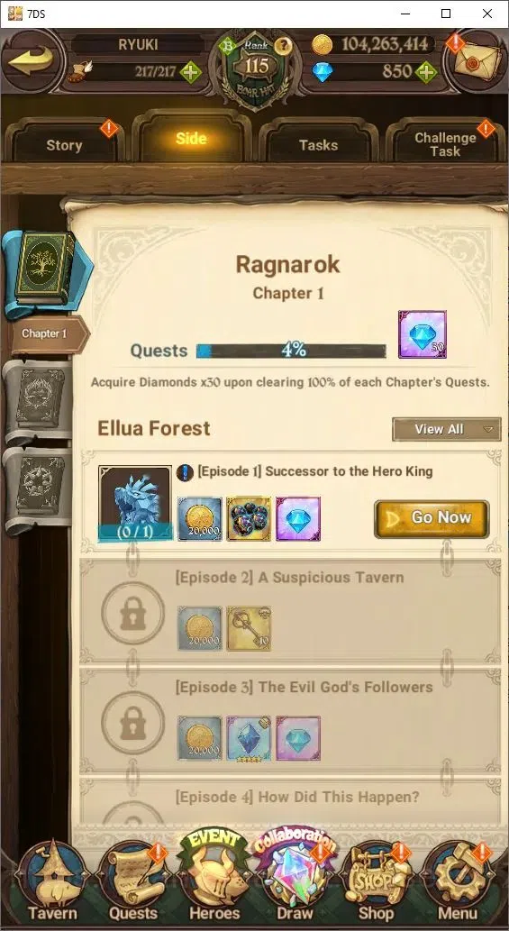 The Seven Deadly Sins: Grand Cross Accounts Endgame Global|5,6M Power|850 Diamonds| 9LR+8UR (Nemesis, Reinhard, King&Diane 12