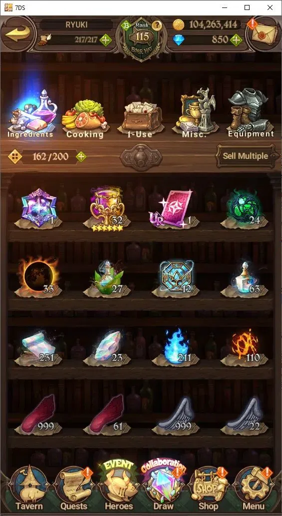 The Seven Deadly Sins: Grand Cross Accounts Endgame Global|5,6M Power|850 Diamonds| 9LR+8UR (Nemesis, Reinhard, King&Diane 15