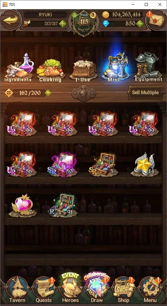 The Seven Deadly Sins: Grand Cross Accounts Endgame Global|5,6M Power|850 Diamonds| 9LR+8UR (Nemesis, Reinhard, King&Diane 17