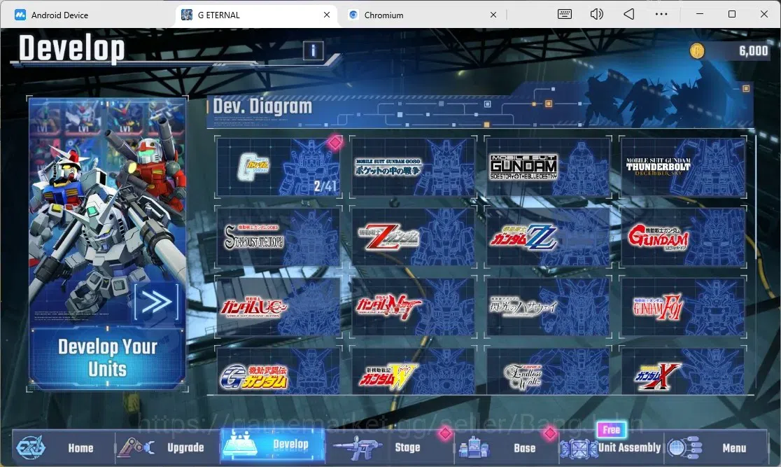 SD Gundam G Generation ETERNAL Accounts Global Rank 1 | FreshStory | 100+K Diamond, Selector Banner On, 9Gundam SSR+ 1Supp 7