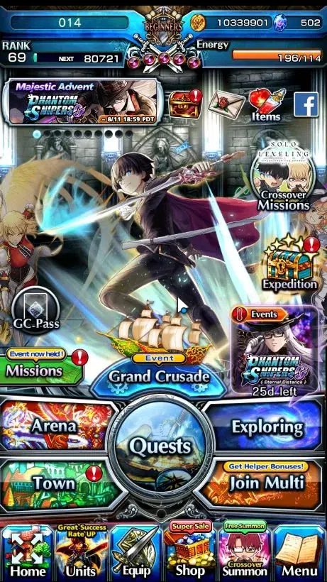 Grand Summoners Accounts End-Game GLOBAL|Rank 69|8 Ascend 3 TW|(LM Isliid,Hae-In,Youmu)+TW, Jong-In,M Kirisame,Canaria 1