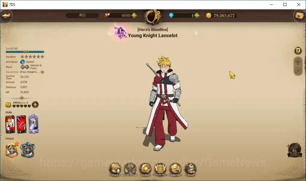 The Seven Deadly Sins: Grand Cross Accounts Endgame Global|282K CC|4 UR |GoF Skuld,ODK,YK Lancelot,DKM,Etc|CodeOnly|SDS4446 9