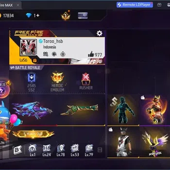 Free Fire Accounts Indonesia | 1 EVO (AK47-Blue Flame Draco Lv7)| M1887- Emerald Power| Yuji Itadori Bundle, And More