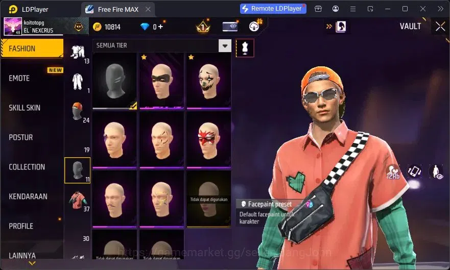Free Fire Accounts Indonesia | Vault 37| SG Sterling| Bundle Orochima image 12