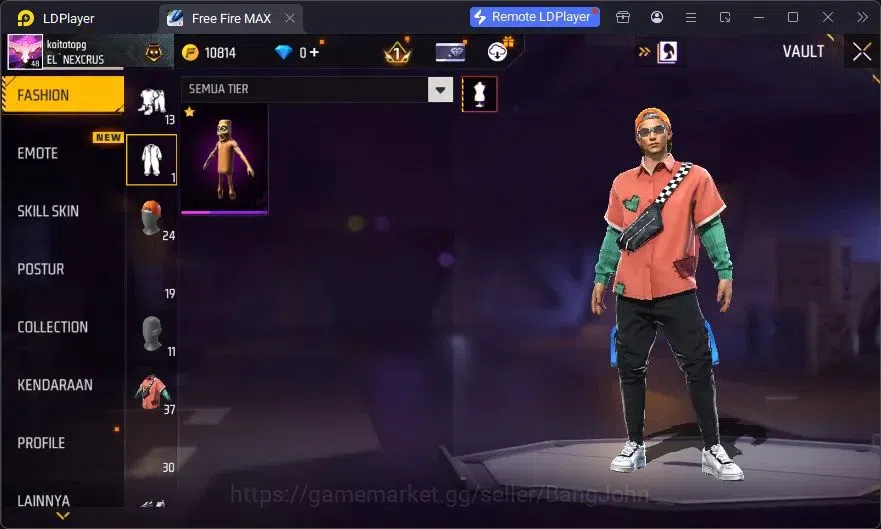 Free Fire Accounts Indonesia | Vault 37| SG Sterling| Bundle Orochima image 15