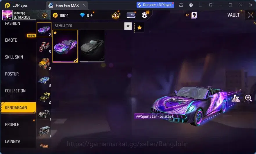 Free Fire Accounts Indonesia | Vault 37| SG Sterling| Bundle Orochima image 6