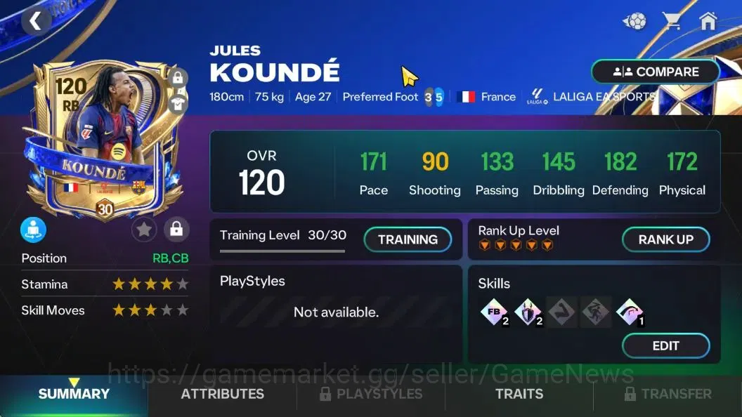EA SPORTS FC Mobile Accounts OVR 121/75B Value|7 Max EVO (Donnarumma,Kounde,Pir image 12