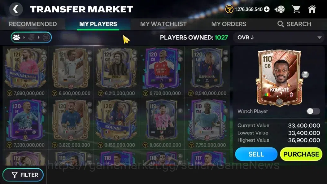 EA SPORTS FC Mobile Accounts OVR 121/75B Value|7 Max EVO (Donnarumma,Kounde,Pir image 15