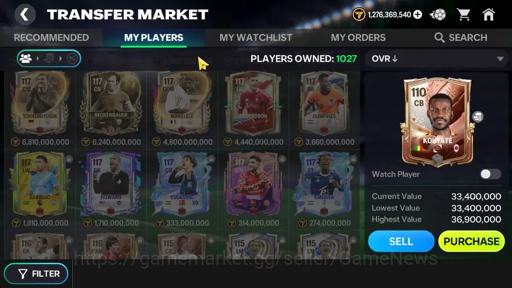 EA SPORTS FC Mobile Accounts OVR 121/75B Value|7 Max EVO (Donnarumma,Kounde,Pir image 16