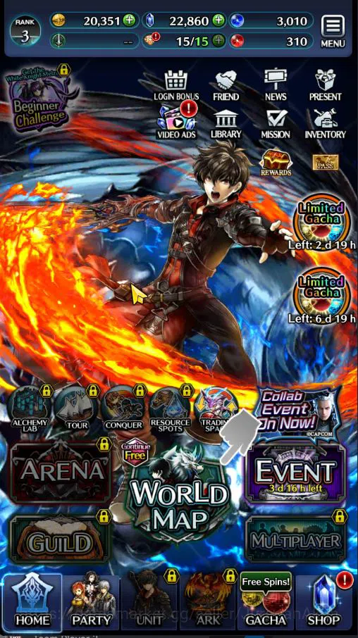 Last Cloudia Accounts Low-End Global|Starter Rank 3|Kyle the Swordsman,MB Rei,Lilebette of the Blaze,Etc| 5 SSR Ark|Code 12