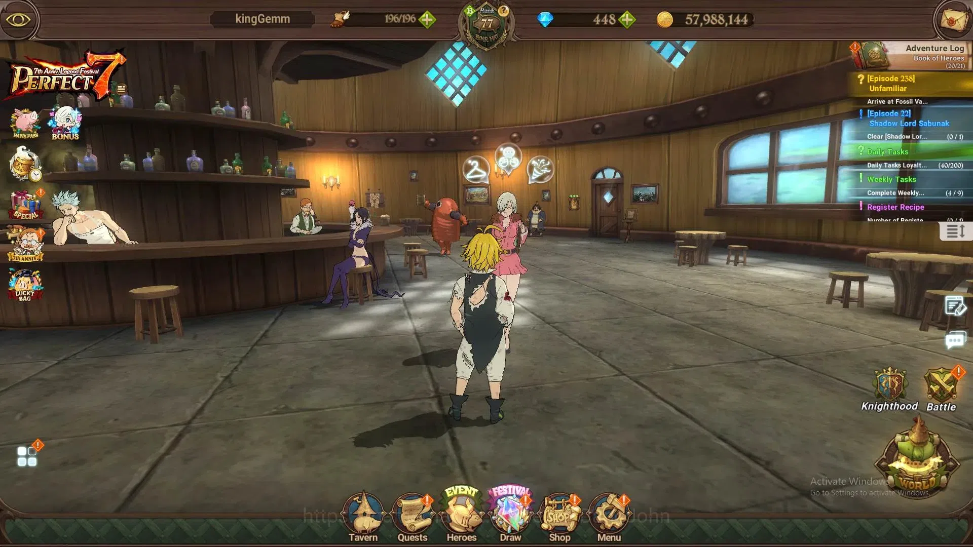 The Seven Deadly Sins: Grand Cross Accounts GLOBAL|4.4M CC|448 DM|60 LS|LR Mesis 4/6|UR Menor image 1