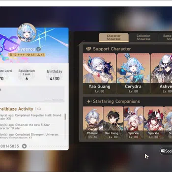 Honkai Star Rail Accounts Others ASIA TL70|11 Lim|Yao Guang E2+Sign|Cerydra E1+Sign|Phainon+Sign|Sunday+Sign|Bronya E2|2.3k