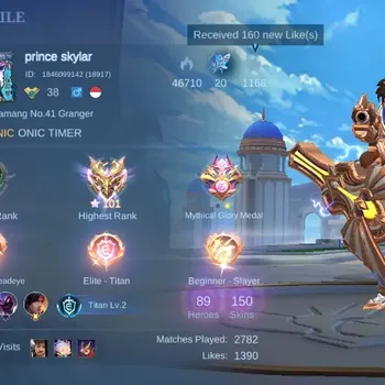 Mobile Legends: Bang Bang Accounts Collector Hero 89|Skin 150|Ex Immo 101|Sanrio Floryn,Lightborn (Fanny,Granger,Harith),P