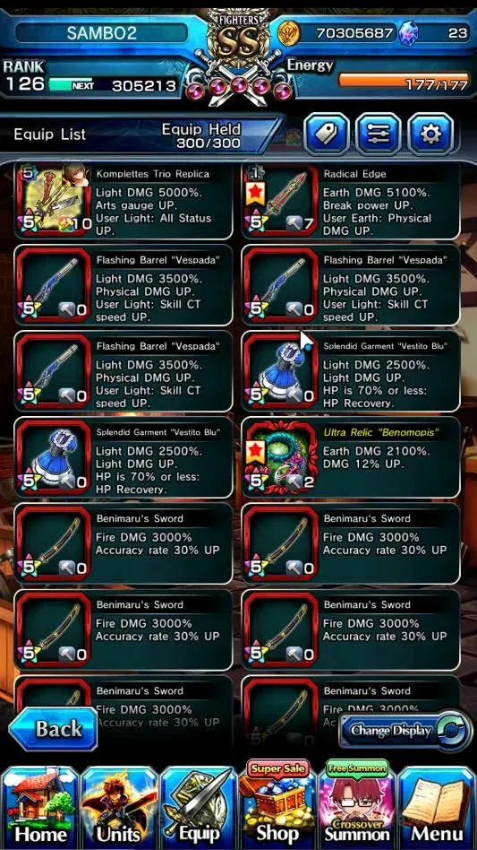 Grand Summoners Accounts End-Game Global|Rank 126|1 SP Art|15 Ascend+8 TW|(Chloe,DL Rimuru,WH Fen,Jay,Isliid 16