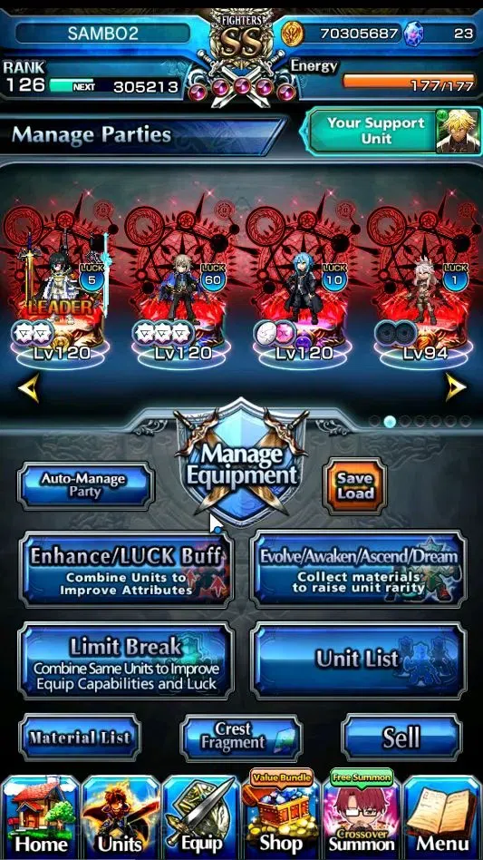 Grand Summoners Accounts End-Game Global|Rank 126|1 SP Art|15 Ascend+8 TW|(Chloe,DL Rimuru,WH Fen,Jay,Isliid 2