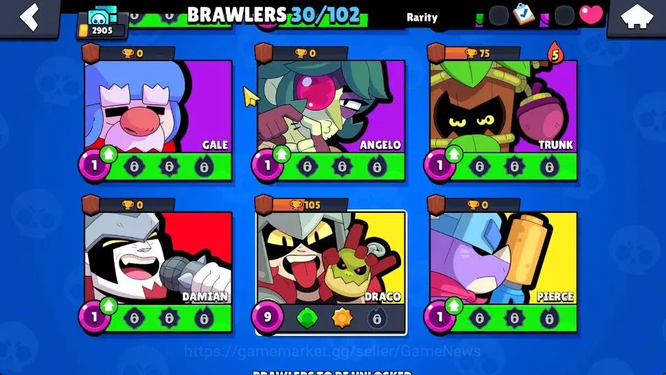 Brawl Stars Accounts 2905 Trophy|11K Bling|30 Brawlers 4 Max Lvl [Full image 10