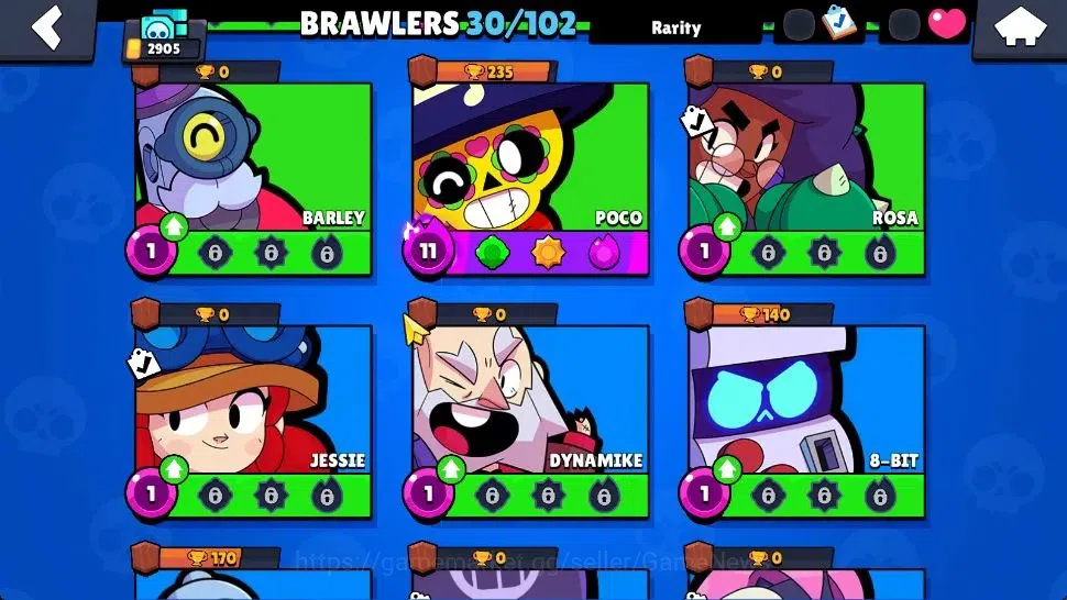 Brawl Stars Accounts 2905 Trophy|11K Bling|30 Brawlers 4 Max Lvl [Full image 7