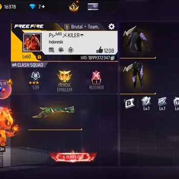 Free Fire Accounts Indonesia|M1887 Emerald Power|Fist Cobra|Mclaren MCL FF Final Lap|Itadori Bundle|240 Vault, 119