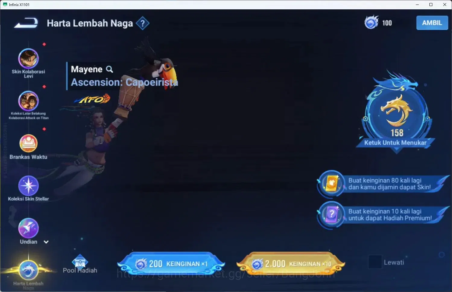 Honor of Kings Accounts Global | 16H 6S | Levi Collaboration Skin | RARE W image 3