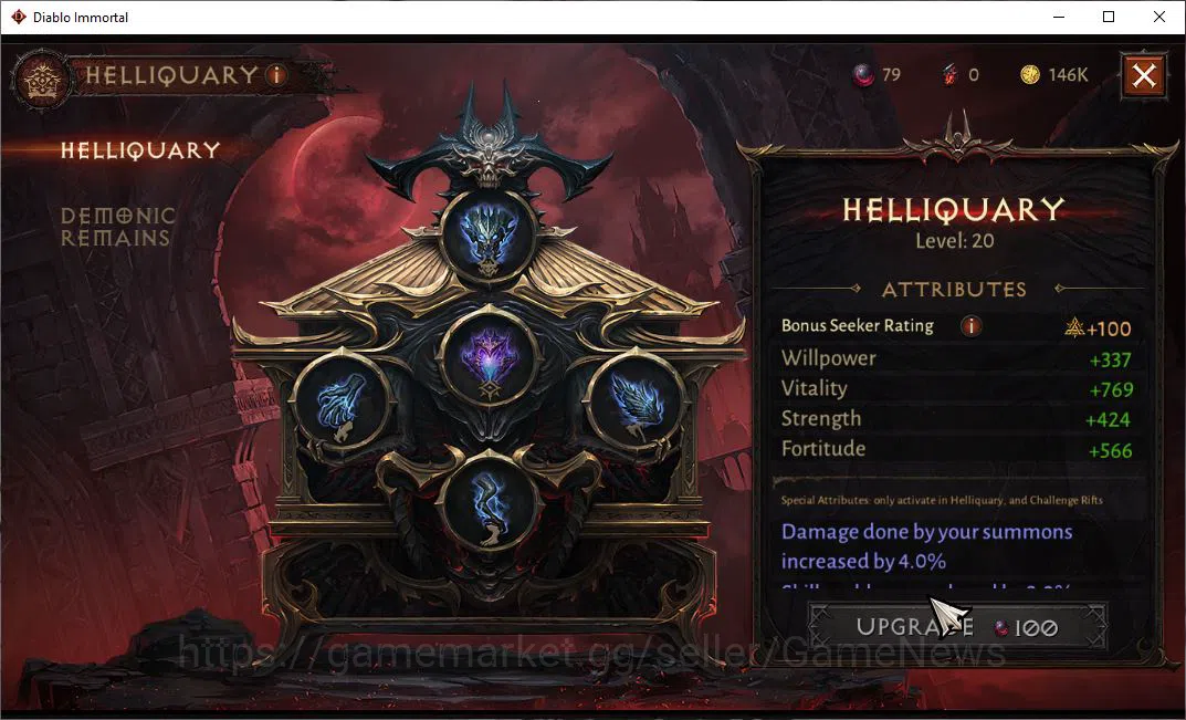 Diablo Immortal Accounts SEA - Izual|Lv60 (754) Barbarian|35K CR|Reso 540|I image 3