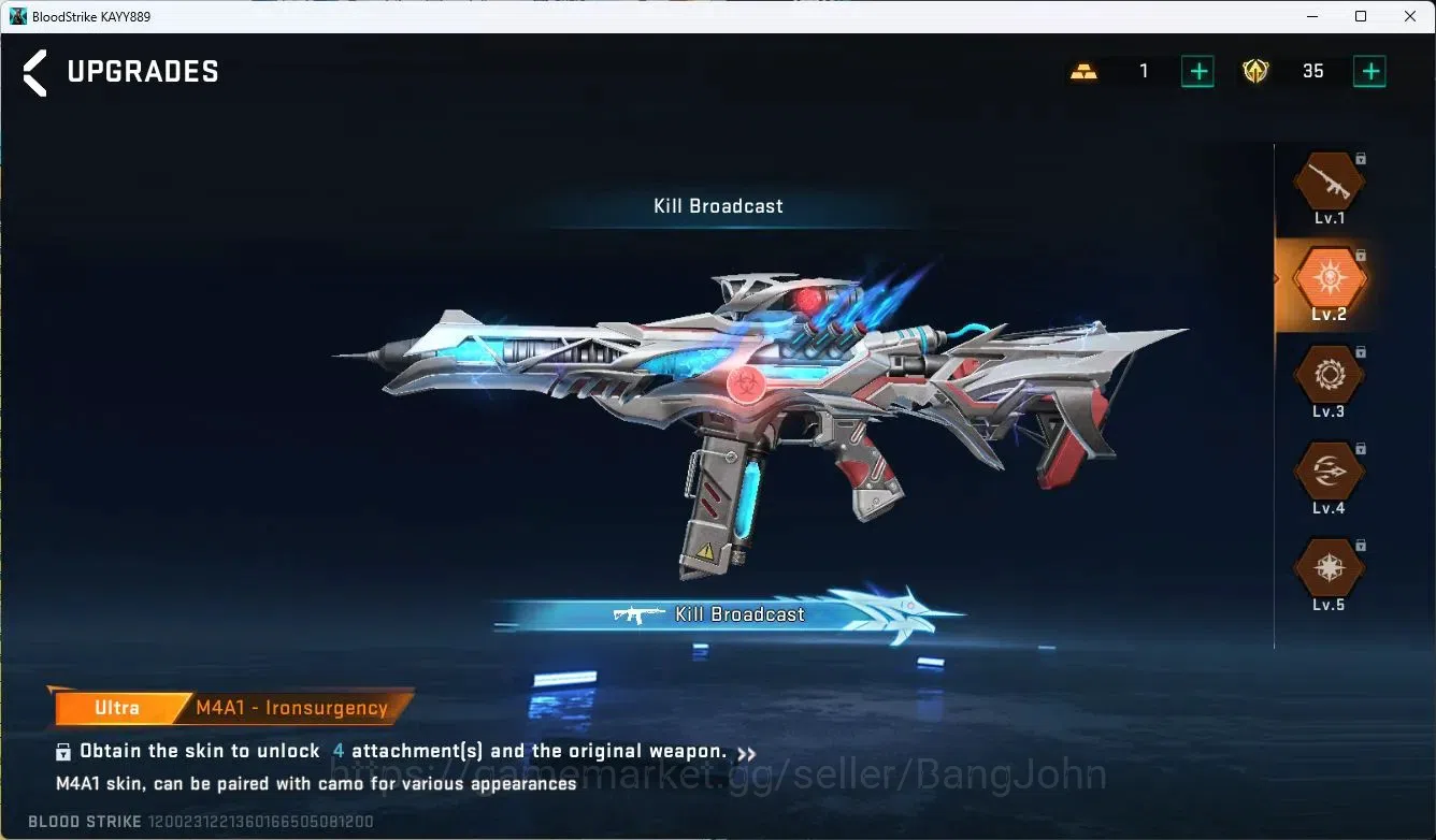 Blood Strike Accounts ASIA |COLLAB=MP5|ULTRA=DUAL BLADE,ONE-HANDED AXE,V image 10