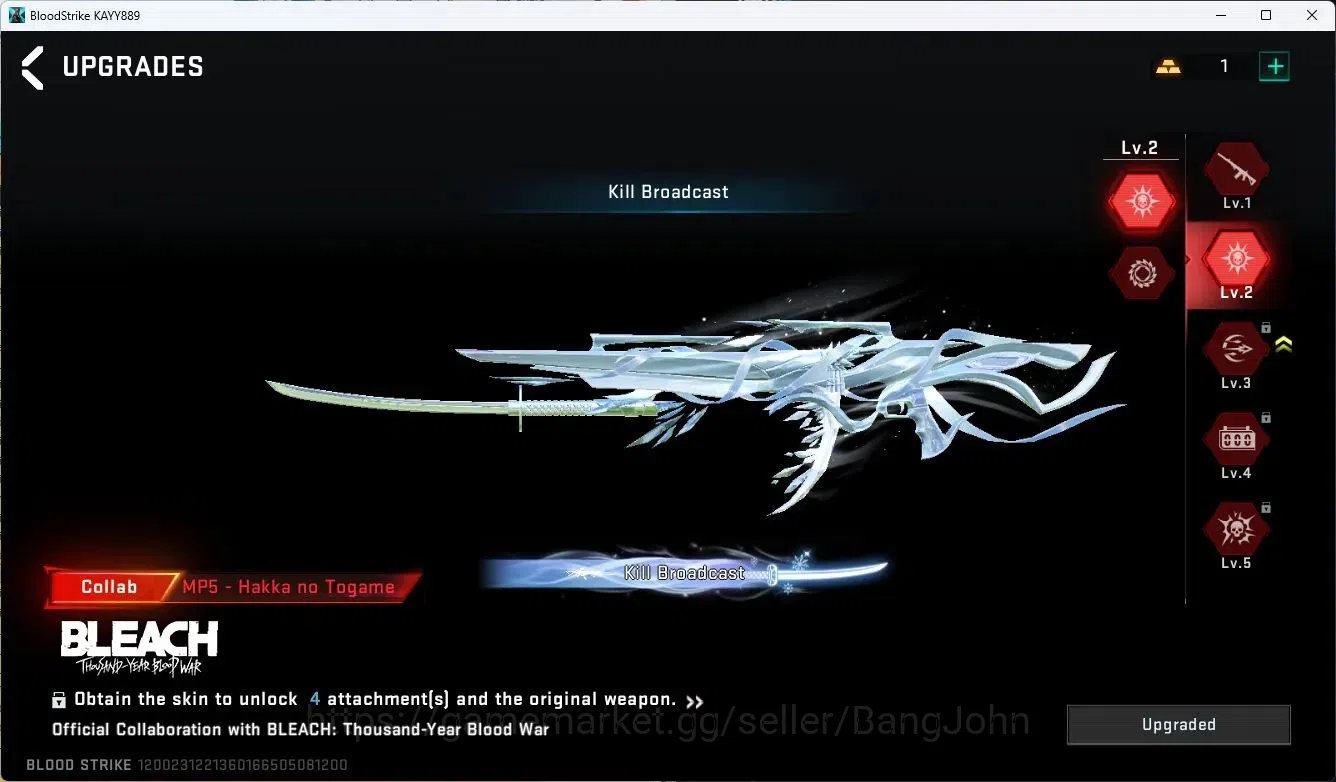 Blood Strike Accounts ASIA |COLLAB=MP5|ULTRA=DUAL BLADE,ONE-HANDED AXE,V image 11