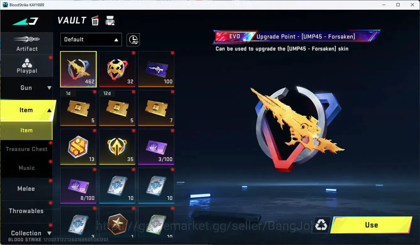 Blood Strike Accounts ASIA |COLLAB=MP5|ULTRA=DUAL BLADE,ONE-HANDED AXE,V image 15