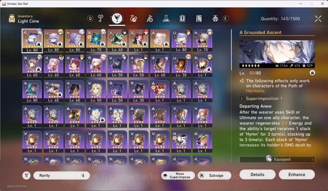 Honkai Star Rail Accounts ASIA|TL 67|6 Limited [CastoriceE1,SundayE1]+Sign,L image 12
