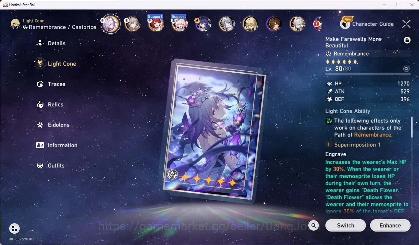 Honkai Star Rail Accounts ASIA|TL 67|6 Limited [CastoriceE1,SundayE1]+Sign,L image 4