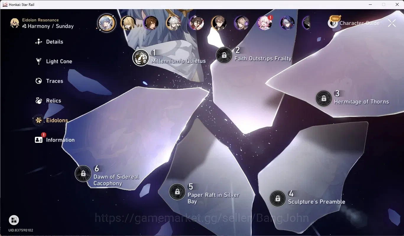 Honkai Star Rail Accounts ASIA|TL 67|6 Limited [CastoriceE1,SundayE1]+Sign,L image 7