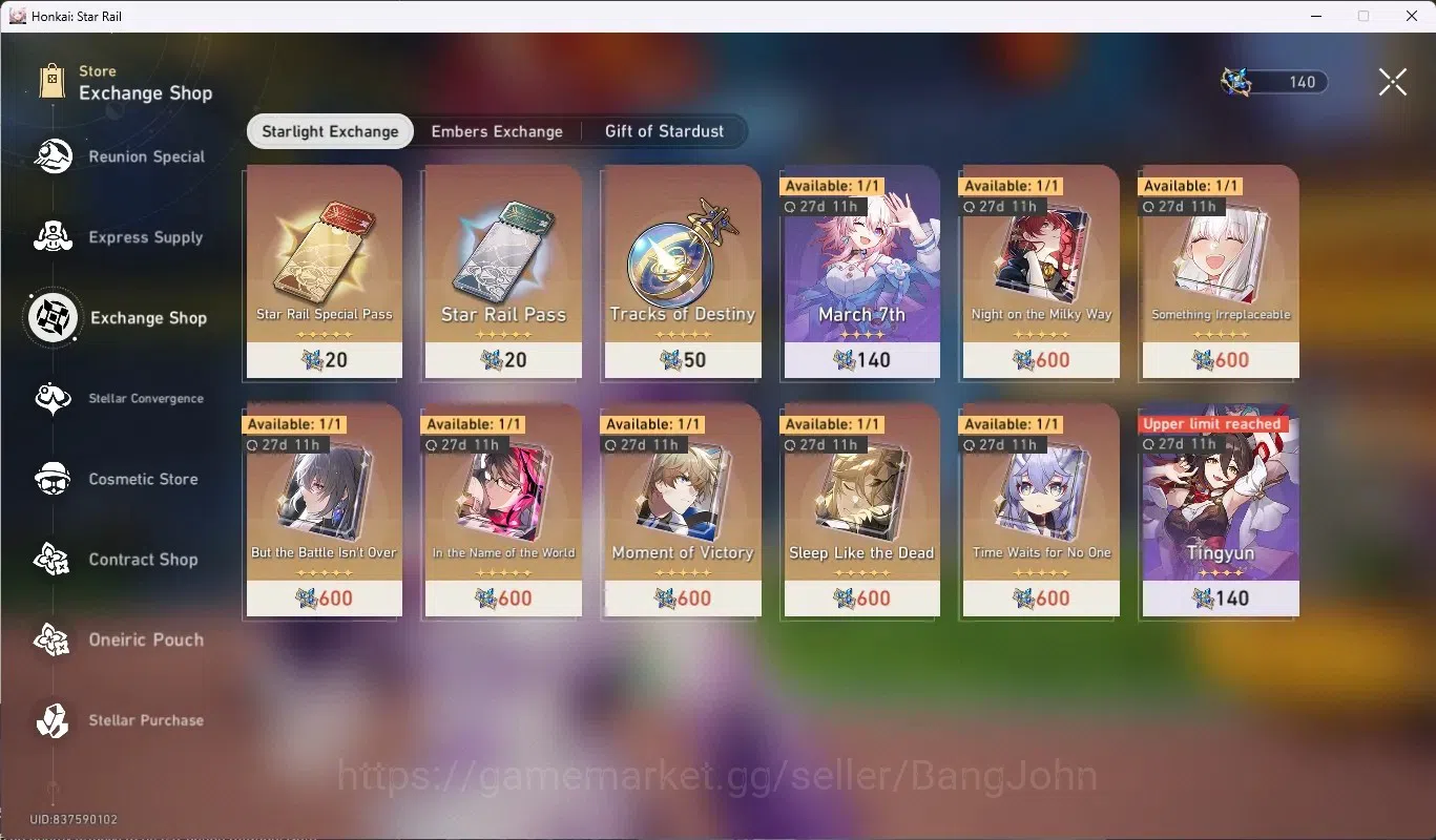 Honkai Star Rail Accounts ASIA|TL 67|6 Limited [CastoriceE1,SundayE1]+Sign,L image 9