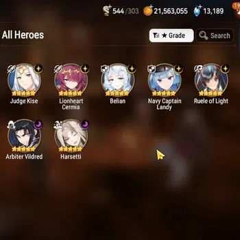 Epic Seven Accounts High-End GLOBAL UnVerif|7 ML(HarSeti,RueleLight,Belian,etc)+AUBE,Aubade,Ab Fumyr,Stsuka,Rnak,etc|AUTO