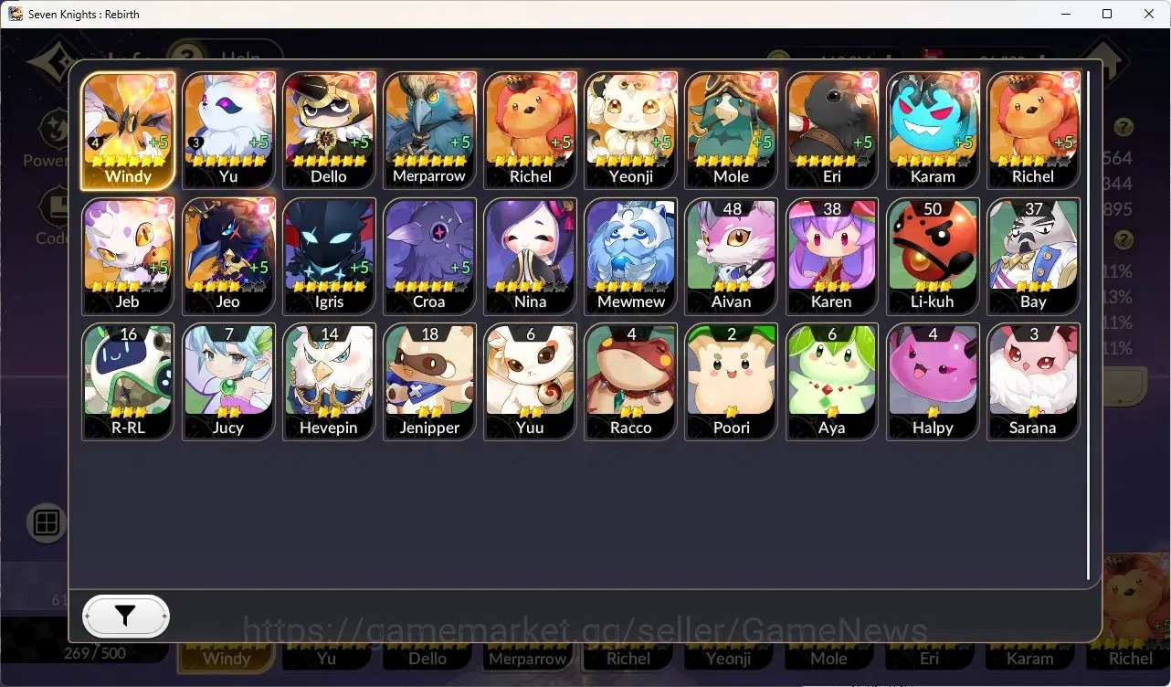 Seven Knights Re:Birth Accounts Global SEA|4 Ex-7k[Melia,Juri,Rosie,Gelidus]+16 TC image 3