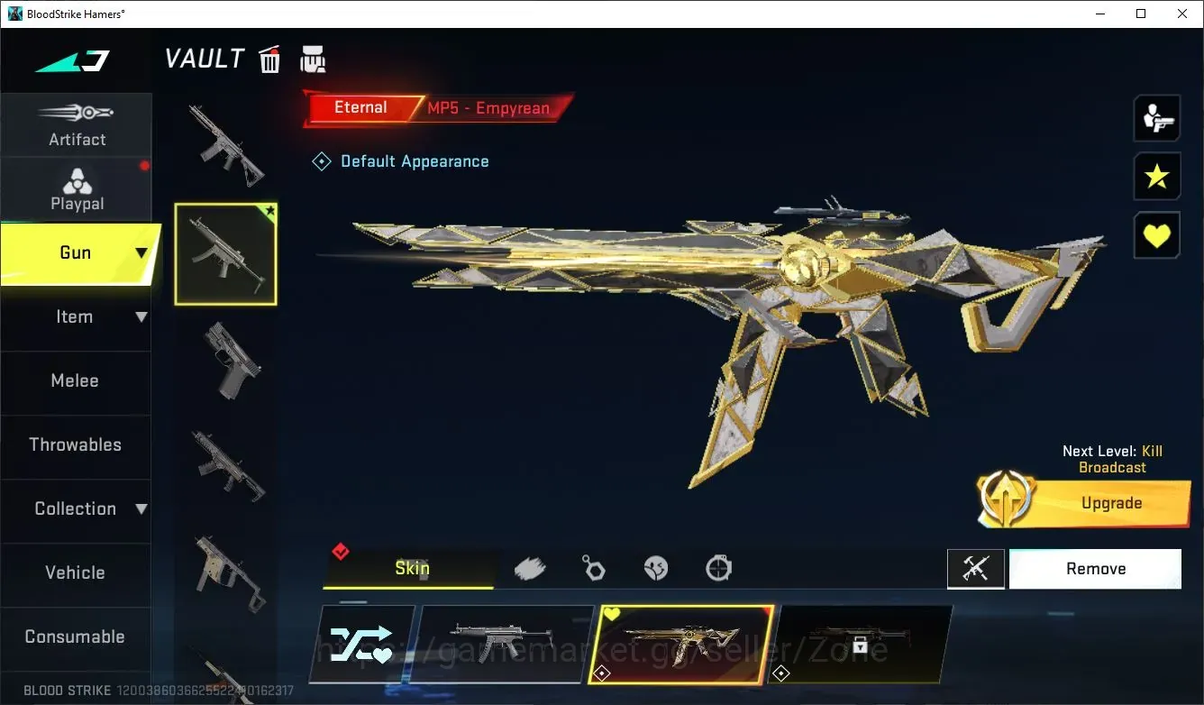 Blood Strike Accounts Starter ASIA Starter| 1 ETERNAL: MP5-Empyrean|1 ULTRA VSS-Ghost Blade|Check 1