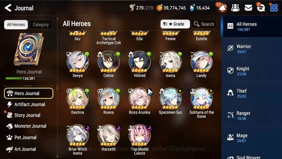 Epic Seven Accounts GLOBAL|UnVerif|6 ML|(BArunka,SSez,Harsetti,SOT Sno image 8