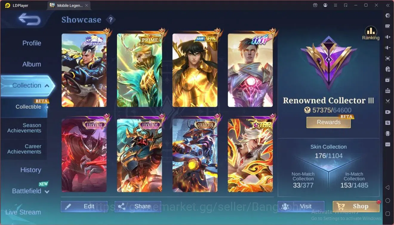 Mobile Legends: Bang Bang Accounts Global|Hero 154|Skin 176|Renowned|Sanrio Claude,Fl image 17