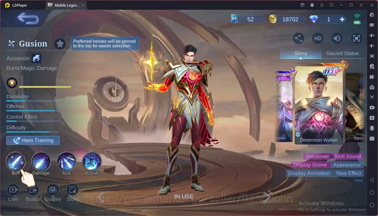 Mobile Legends: Bang Bang Accounts Global|Hero 154|Skin 176|Renowned|Sanrio Claude,Fl image 5