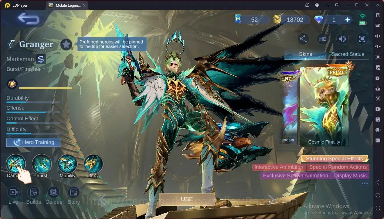 Mobile Legends: Bang Bang Accounts Global|Hero 154|Skin 176|Renowned|Sanrio Claude,Fl image 7