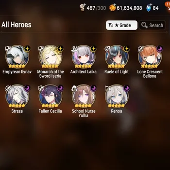 Epic Seven Accounts Others Global UnVerif|Mor 62|9 ML(Monarch,SN Yulha,Renoa,etc)+Mei Lin,AS Flan,Ivana,Etc|AUTO B|202K