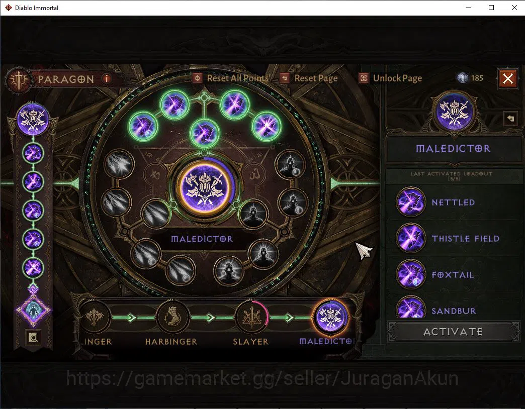 Diablo Immortal Accounts Mid-Tier EU- Sescheron|Lv60(405) Druid |32K CR|Reso 350|Inferno I |Paragon Maledictor| Hell Lv 10