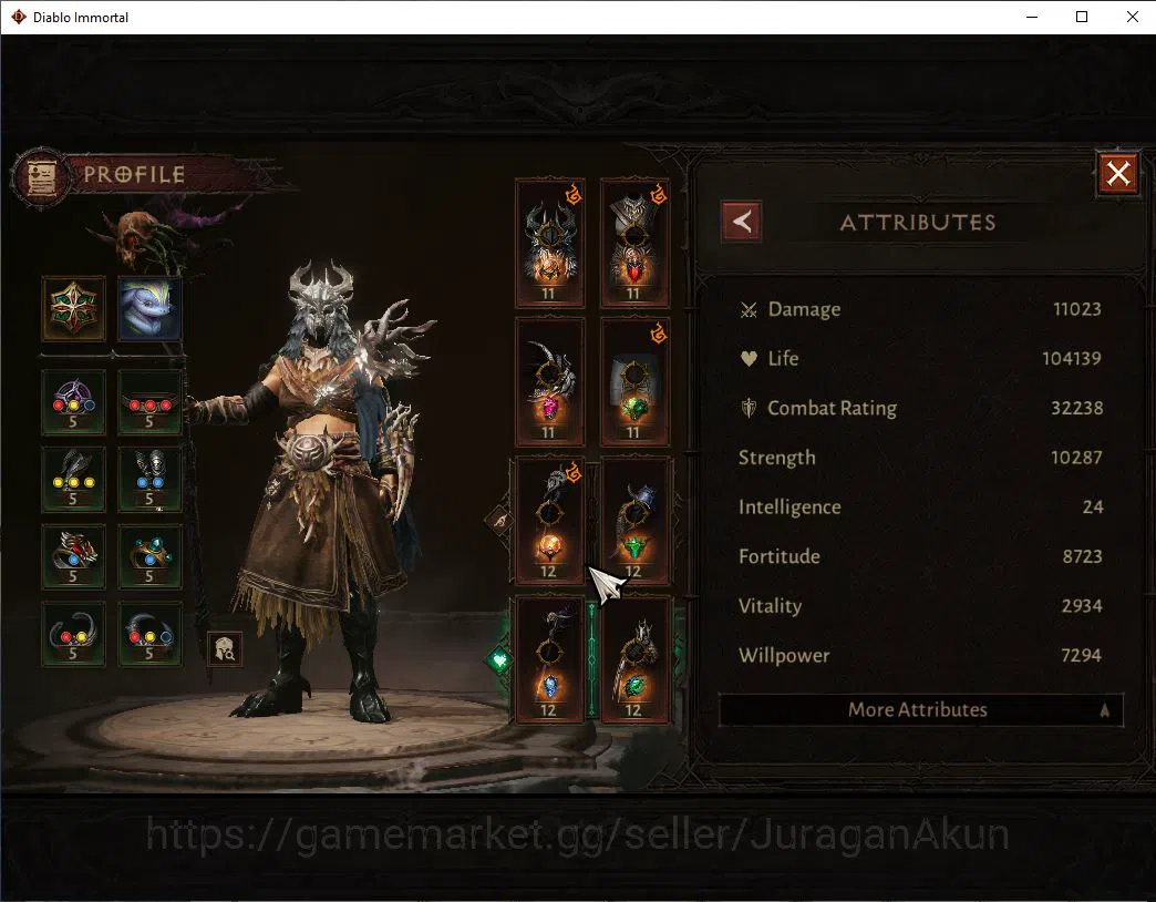 Diablo Immortal Accounts Mid-Tier EU- Sescheron|Lv60(405) Druid |32K CR|Reso 350|Inferno I |Paragon Maledictor| Hell Lv 4