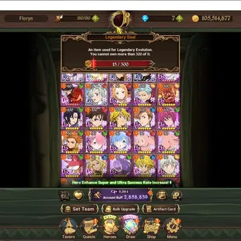 The Seven Deadly Sins: Grand Cross Accounts Endgame GLOBAL|2,8M CC|4 LR,7 UR+Full Collab Re