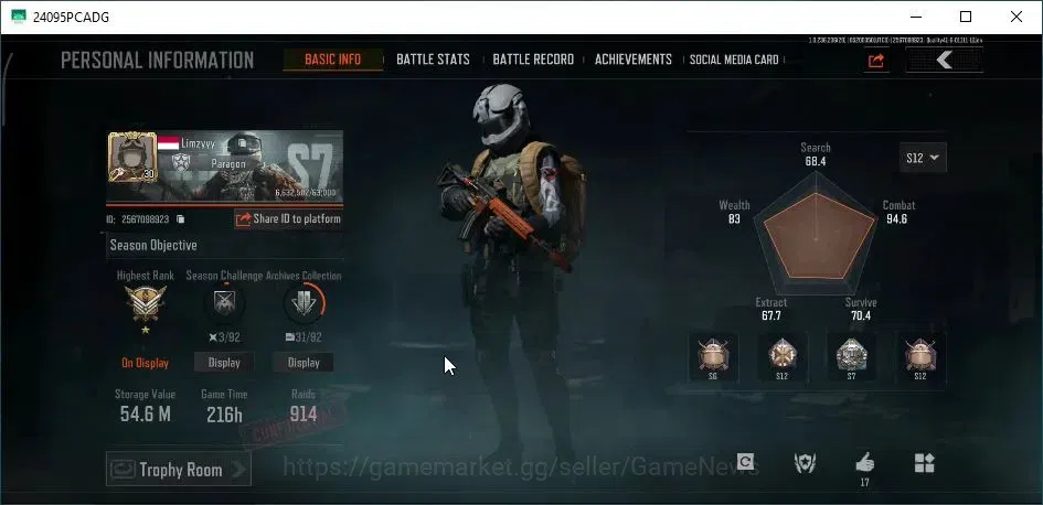 Arena Breakout Accounts MOBILE|Lv30 Ace V|SV 54.6M|CV 13.1M|2 Utopia|X-Ray image 2