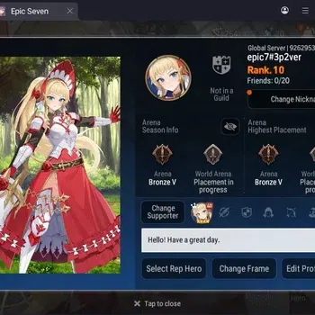 Epic Seven Accounts High-End Global Unverif | 1ML | Tieria | Judge Kise | Victorika | Fenris | Roana | Stigma 2,2K | Rank.10