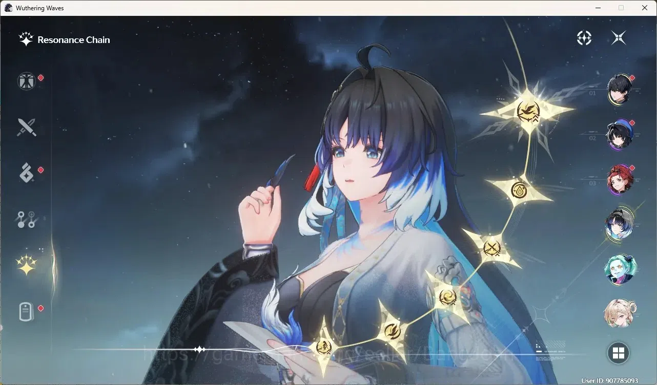 Wuthering Waves Accounts Mid-Game SEA|UL 49|Rank 5|3 Char Limited [Yangyang: XuanlingRc6]+Sign,Rebecca,Lynae| Mc Male 3