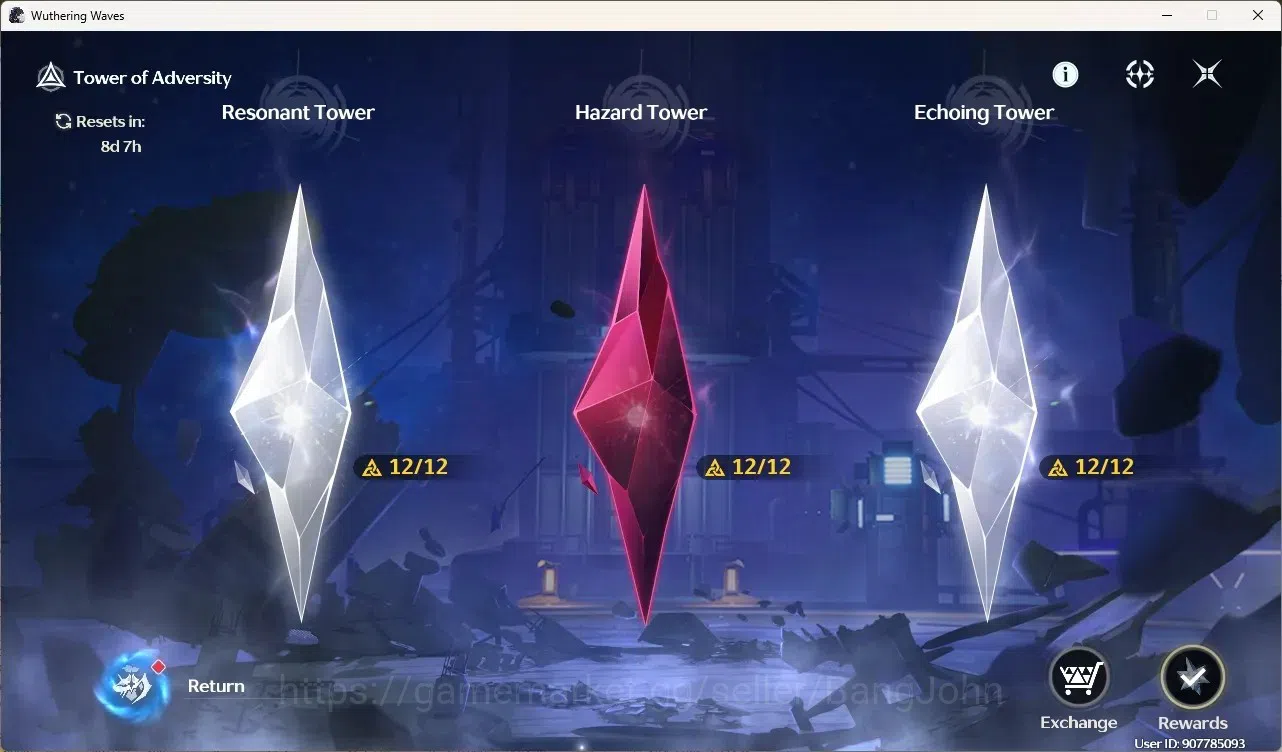 Wuthering Waves Accounts Mid-Game SEA|UL 49|Rank 5|3 Char Limited [Yangyang: XuanlingRc6]+Sign,Rebecca,Lynae| Mc Male 5