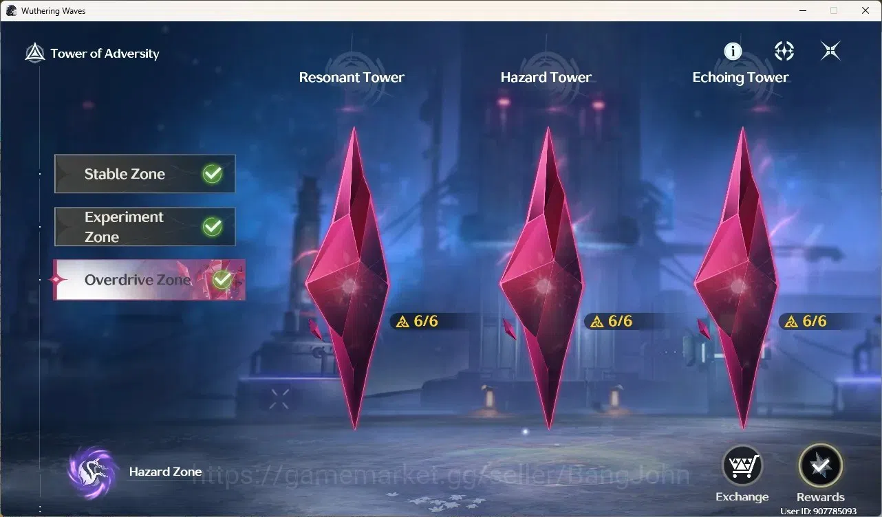 Wuthering Waves Accounts Mid-Game SEA|UL 49|Rank 5|3 Char Limited [Yangyang: XuanlingRc6]+Sign,Rebecca,Lynae| Mc Male 6